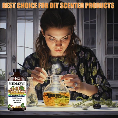 Passion Fruit Essential Oil, Passion Fruit Oil 4 Fl Oz 120ML for Diffuser Humidifier Yoga Cleaning DIY Candle Soap Making Essential Oils