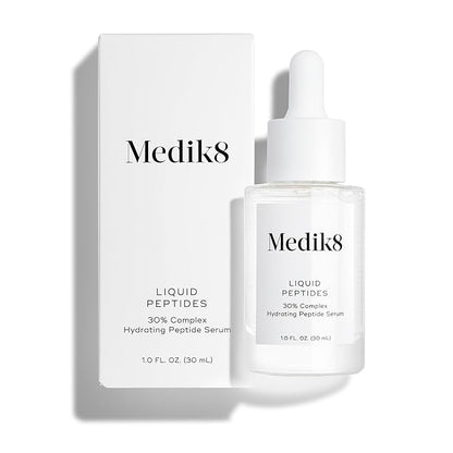 Medik8 Liquid Peptides - Regenerating Multi Peptide Serum - Smooths Wrinkles and Fine Lines - Hydrating, Brightening, Plumping - 1.0 oz
