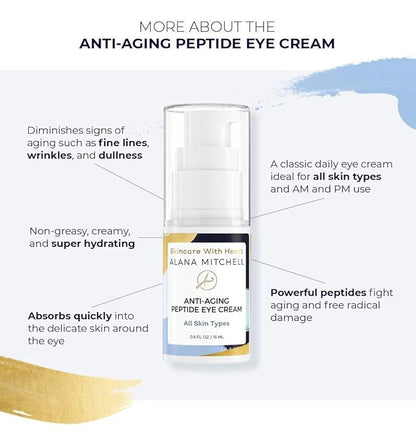 Alana Mitchell Anti-Aging Peptide Eye Cream Hyaluronic Moisture Boost Serum