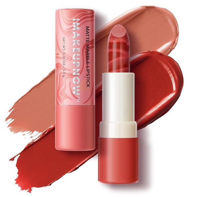 2PCS Marbled Matte Lip Stick Makeup Coverage,