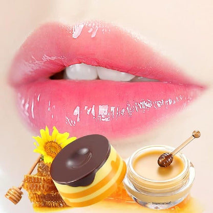 4Pcs Bee Lip Balm Honey Pot,Honey Lines