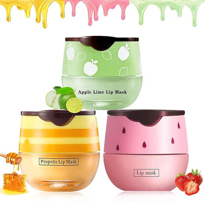 Bee Lip Balm Honey Pot, Strawberry