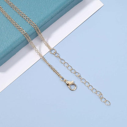 Boho Layered Pearl Necklace Choker Gold