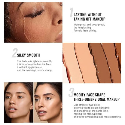 evpct 4 Color Contour Stick Makeup Set Concealer