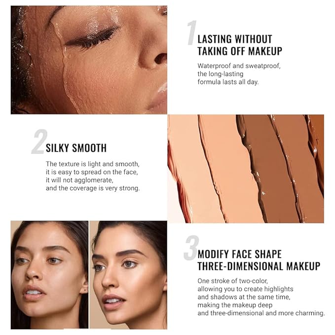 evpct 4 Colors Cream Contour Stick Makeup Kit