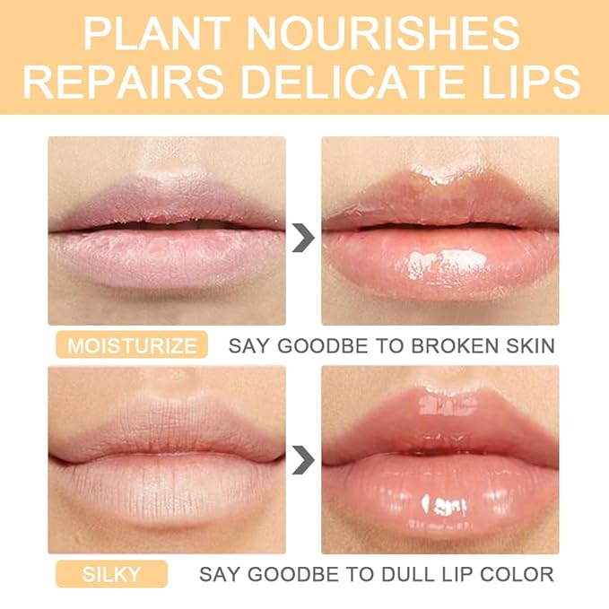 BINGBRUSH Roller Lip Glaze Mirror Lip Gloss, Plumping Magic Mood Lipstick Lip Glaze, High-Shine Clear Lip Stain Lip Balm Lip Care, Longlasting Moisturizing Lip Glow Oil (1Pc 02# Orange)