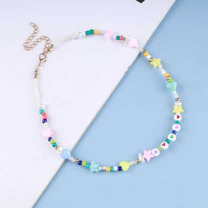 Vintage Seed Bead Choker Necklace Pearl