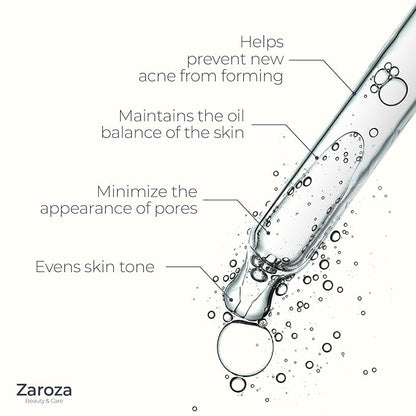 Anti-Acne Serum – Salicylic Acid, Azelaic Acid & Niacinamide Formula – Clears Acne, Fights Breakouts, Balances Oily Skin & Fades Dark Spots – Vegan Face & Body Serum – 1 fl oz