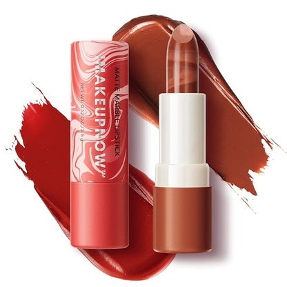 2PCS Marbled Matte Lip Stick Makeup Coverage,