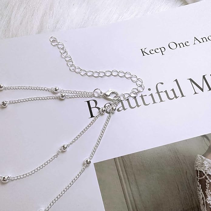 Layered Teardrop Pendant Necklace Teardrop Natural Stone Necklace