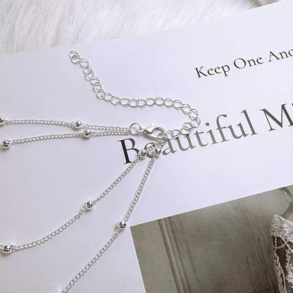 Layered Teardrop Pendant Necklace Teardrop Natural Stone Necklace