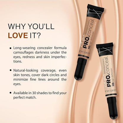 L.A. Girl Pro Concealer, Toffee, 0.28 Oz (LAX-GC984-B) 0.28 Oz