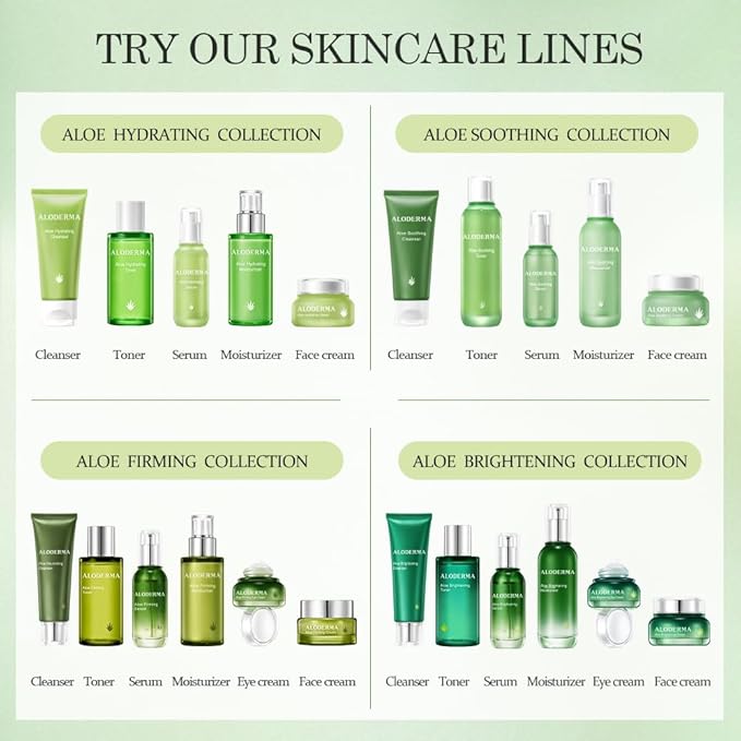 Aloderma Aloe Eye Cream Set, 2 pieces - Brightening Eye Cream, Firming Eye Cream