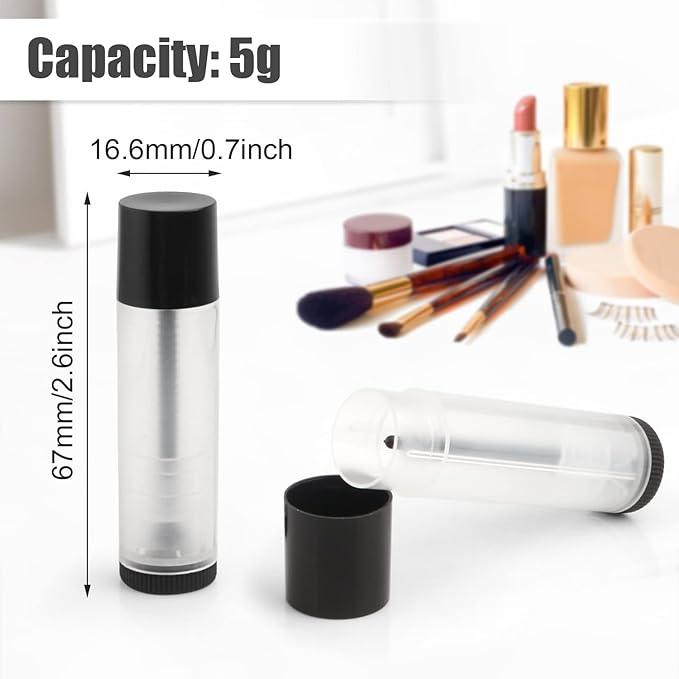 50Pcs 5g Lip Balm Tubes Plastic