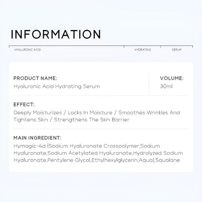 Hyaluronic Acid Serum for Face, Hydrating