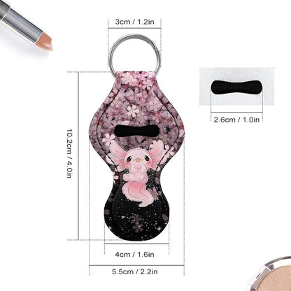 Chapstick Holder Keychain for Lipstick Lip Girls