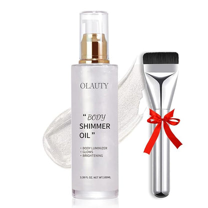 Body Shimmer Oil, Bronze Liquid Illuminator Body Glitter Taning Oils