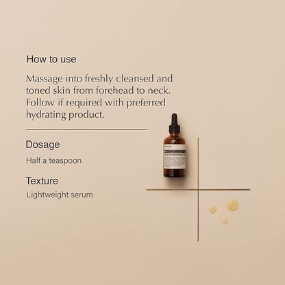 Aesop Lucent Facial Concentrate | Lightweight Vitamin C Facial Serum for Replenished, Hydrated, and Balanced Skin | 2.1 Oz