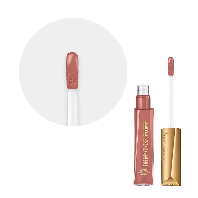 Rimmel Stay Plumped Lip Gloss, 758 Rosie Posie, Pack of 2