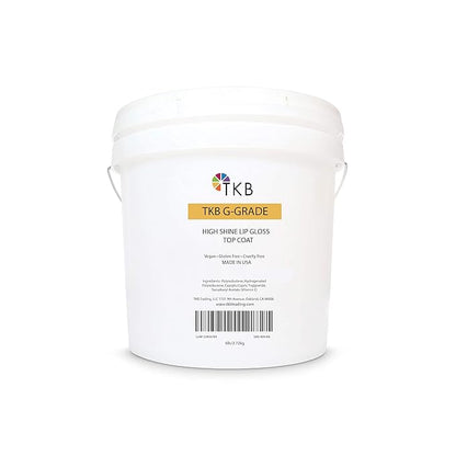 TKB High Shine Lip Gloss Top Coat (G-Grade)| Lip Oil, High Shine, Ready To Wear Clear Lip Gloss, DIY Lip Gloss, Mineral Oil Free 6lb (2.72kg)