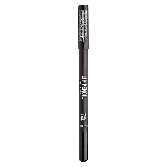 KISS New York Professional Slim Lip Pencil, Creamy Soft Lip Liner, Smooth Long-Lasting Rich Lip Color, Natural Lip Makeup, Water-Resistant Lip Crayon (Black)
