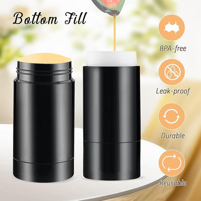 12 Pieces 15g Black Plastic Deodorant Tubes,Lipstick