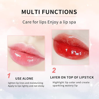Lip Tint Stain, Lip Glosses, Moisturizing Lip Stain, Lip Tint, Skin Tint, Lip-Plumping, Non-sticky, Long Lasting Lip Makeup (Watermelon)