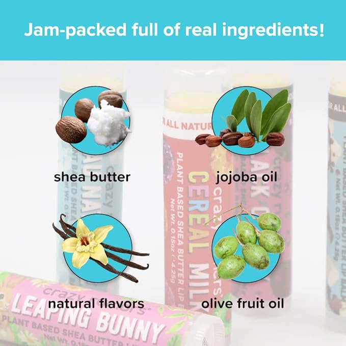 Crazy Rumors French Vanilla Lip Balm. Plant-Based,