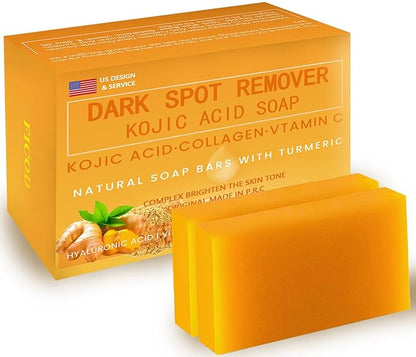 Kojic-Acid-Soap, 2Pack Turmeric Soap for Dark