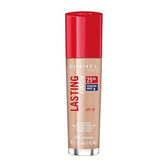 Rimmel London Lasting Finish 25HR - 200 Soft Coverage, Waterproof, 1oz