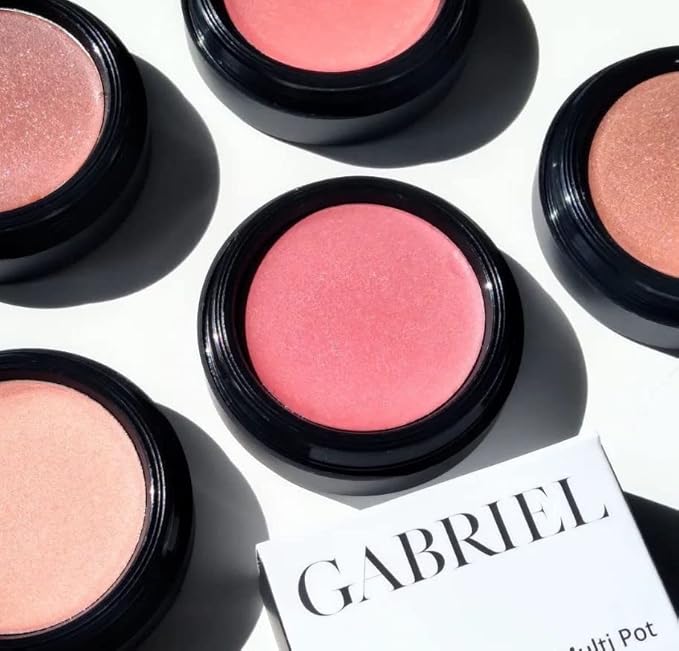 Gabriel Cosmetics Multi Pot (Conch - Rose/Silver Shimmer),3-in-1 Lips, 08 oz