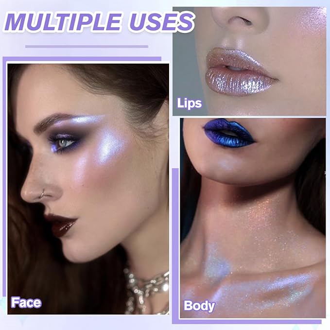 Highlighter Makeup Palette, Long Lasting New Formula, Dazzling Dazzling Shimmer