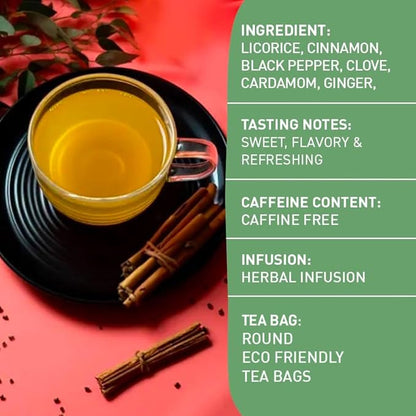 HANDPICK, Licorice Root Tea Bags (50 Count, 2g/bag) Licorice Tea | Non-GMO, Caffeine Free | Premium Quality Eco Conscious Round Bags