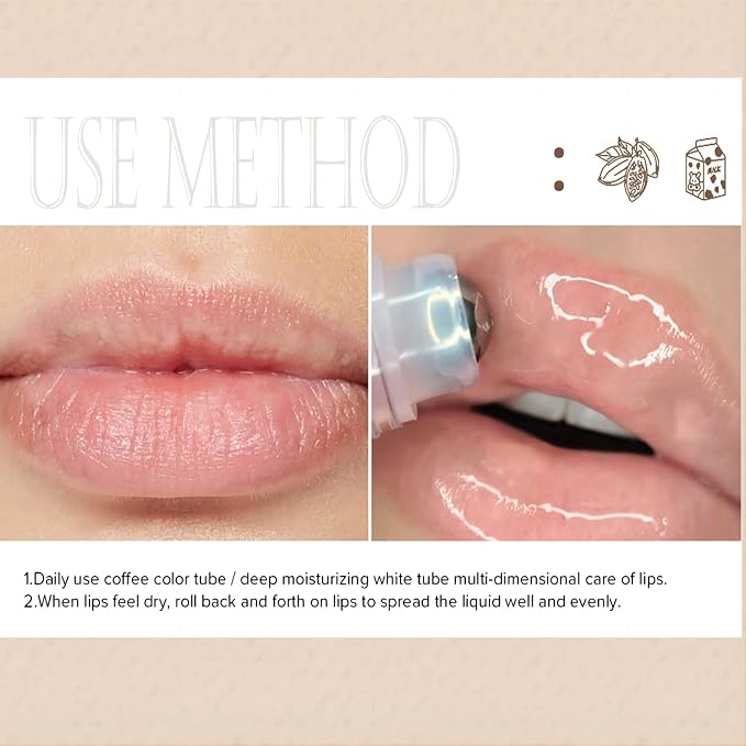 Lip Gloss Set, 2 PCS, Transparent Lip Balm, Gloss