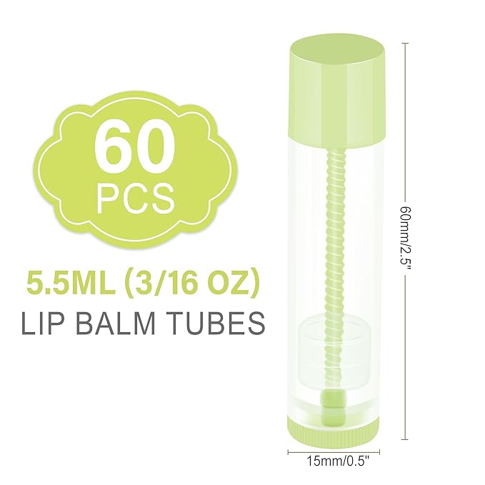 LotFancy Lip Balm Tubes Empty, 60PCS