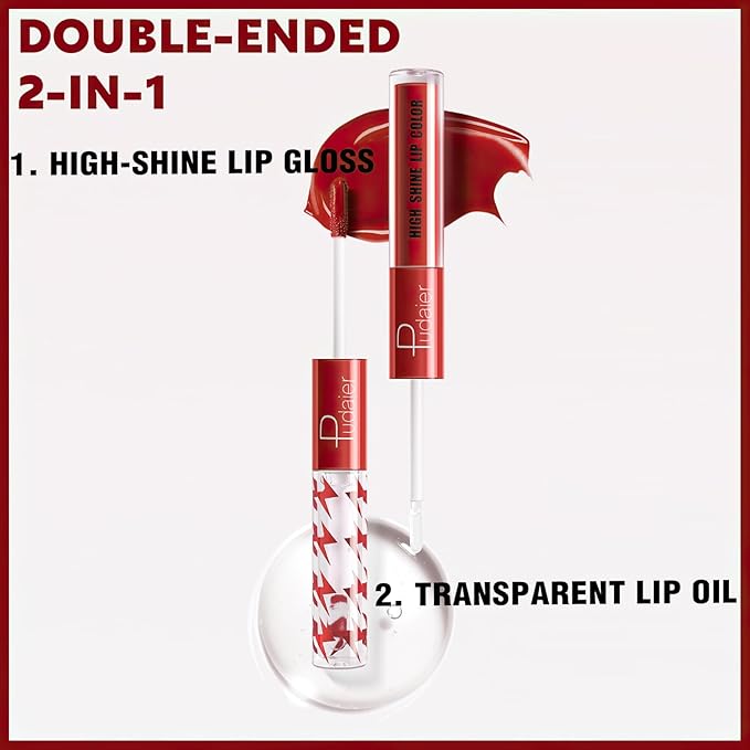 MIELIKKI Liquid Lipstick with Clear Lip Gloss, Dual Gloss,