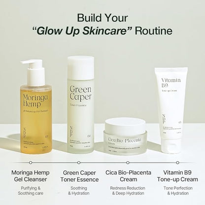 NDP Vitamin B9 Tone-up Cream, Silicone Free Face Primer for Pore Minimizing, 95% Pure Cica Extract, Breathable Skin Formula, Glass Skin & Lightweight, Vegan Clean K-Beauty (65ml / 2.19 Fl Oz)