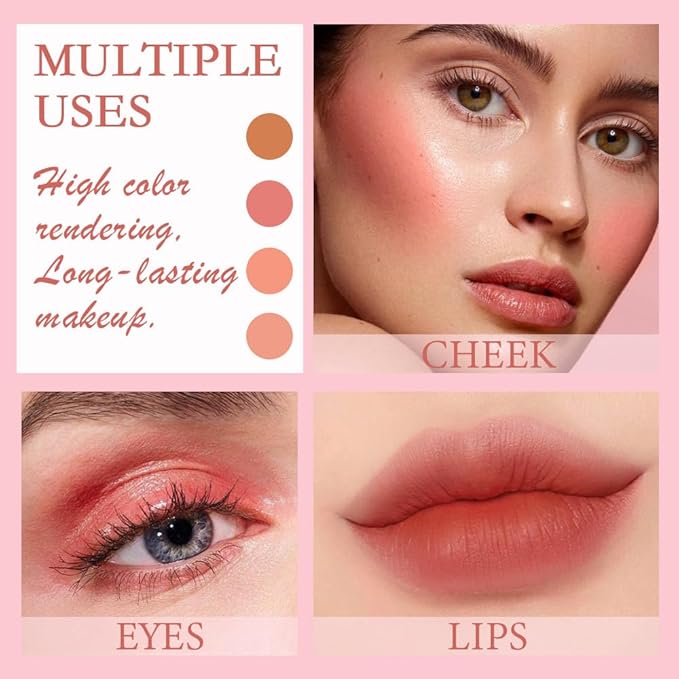 evpct 2Pcs Soft Cream Velvet Liquid Blush Makeup & D113