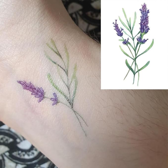 WEETUU 24 Sheets Small Floral Temporary Tattoo for Stickers (T04)