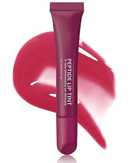 Tinted Lip Balm-1Pcs Raspberry Peptide Hydrating Gloss,Thanksgiving