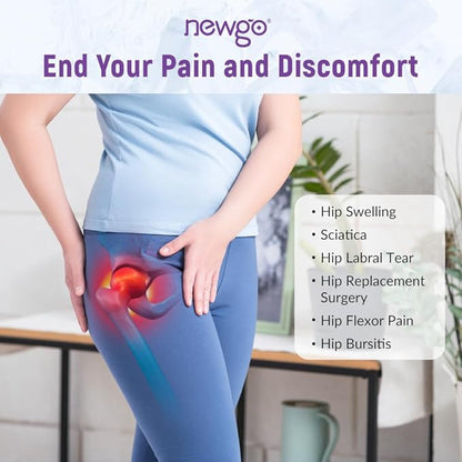 NEWGO Bundle of Gel Eye Mask and Hip Ice Pack Purple
