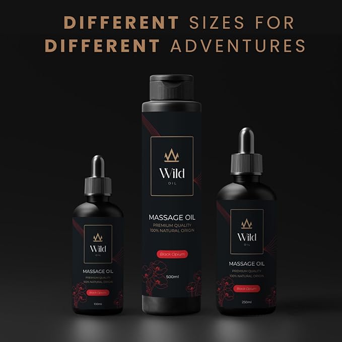 Libido Black Opium Luxurious Lavender Massage Oil Mineral, Grape Seed, Jojoba & Lavender Skin Moisturization Hair Nourishment Hydration, Elasticity, Vegan & Natural (250ml)