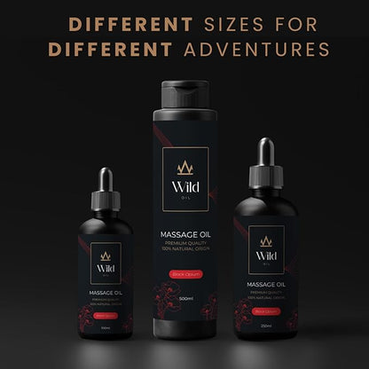 Libido Black Opium Luxurious Lavender Massage Oil Mineral, Grape Seed, Jojoba & Lavender Skin Moisturization Hair Nourishment Hydration, Elasticity, Vegan & Natural (250ml)