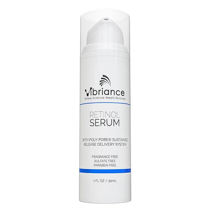 Vibriance Retinol Serum for Face - Reduces Appearance of Deep Wrinkles and Large Pores, Enhances Tone, Improves Complexion - Sensitive, Mature Skin Night Cream - 1 fl oz