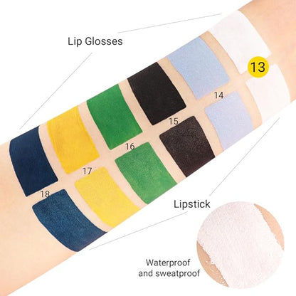 AMY'S DIARY 2in1 Matte Colors Lipstick & Liquid Lipstick 3Pcs Set, Full Color Lip Gloss, Matte for halloween, Long Wear Waterproof Velvet Lipstick (3 pcs White)