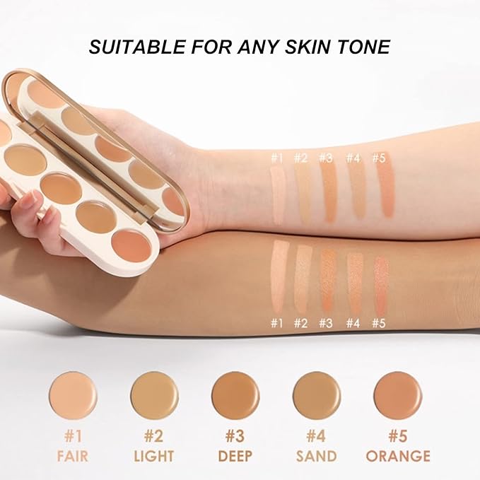 Waterproof Concealer Palette, High Coverage, Professional Long Lasting