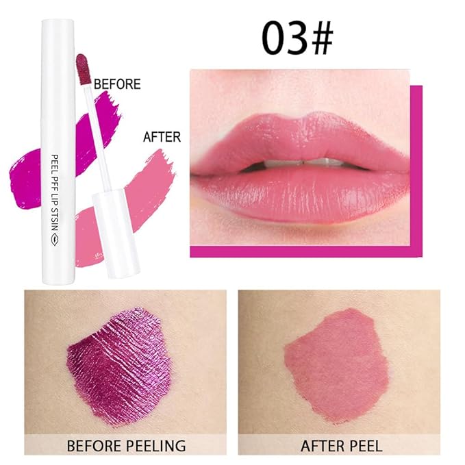 2Pcs Lip Stain Peel Off Kit,Matte Magic Lip Magic
