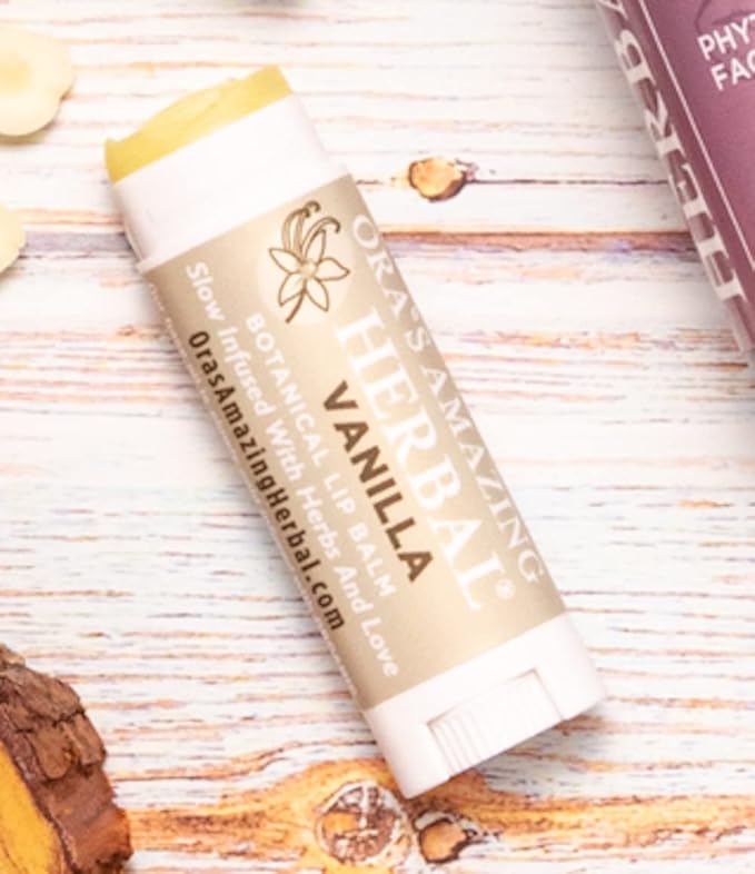 Soothing Natural Vanilla Lip Balm, Beeswax Fragrance