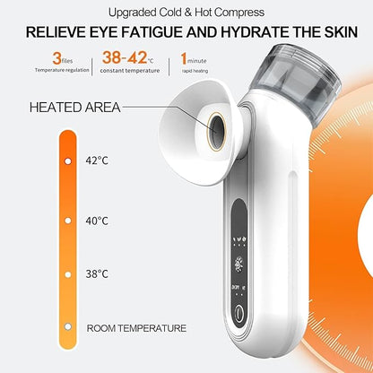 Rechargeable Eye Steamer for Dry Eye Relief, Upgraded Nano Mist Steam Sprayer, Heated Therapy for Moisturizing & Cleaning, Portable Eye & Face Hydration Soother