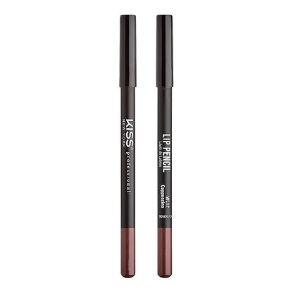 KISS New York Professional Slim Lip Pencil, Creamy Soft Lip Liner, Smooth Long-Lasting Rich Lip Color, Natural Lip Makeup, Water-Resistant Lip Crayon (Cappuccino)